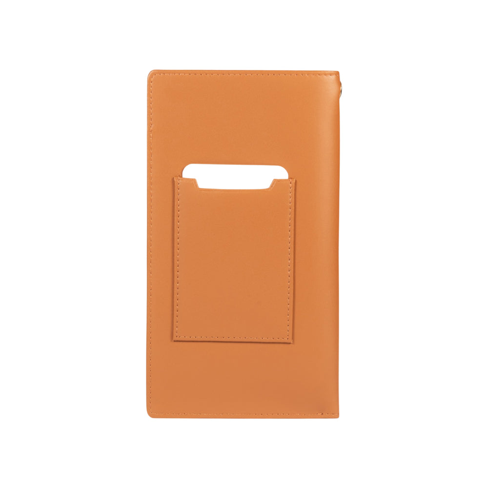 RB1087S | Porta Occhiali/Smartphone con Tracollina Made in Italy in Vera Pelle Liscia Opaca. Colore Cognac-1