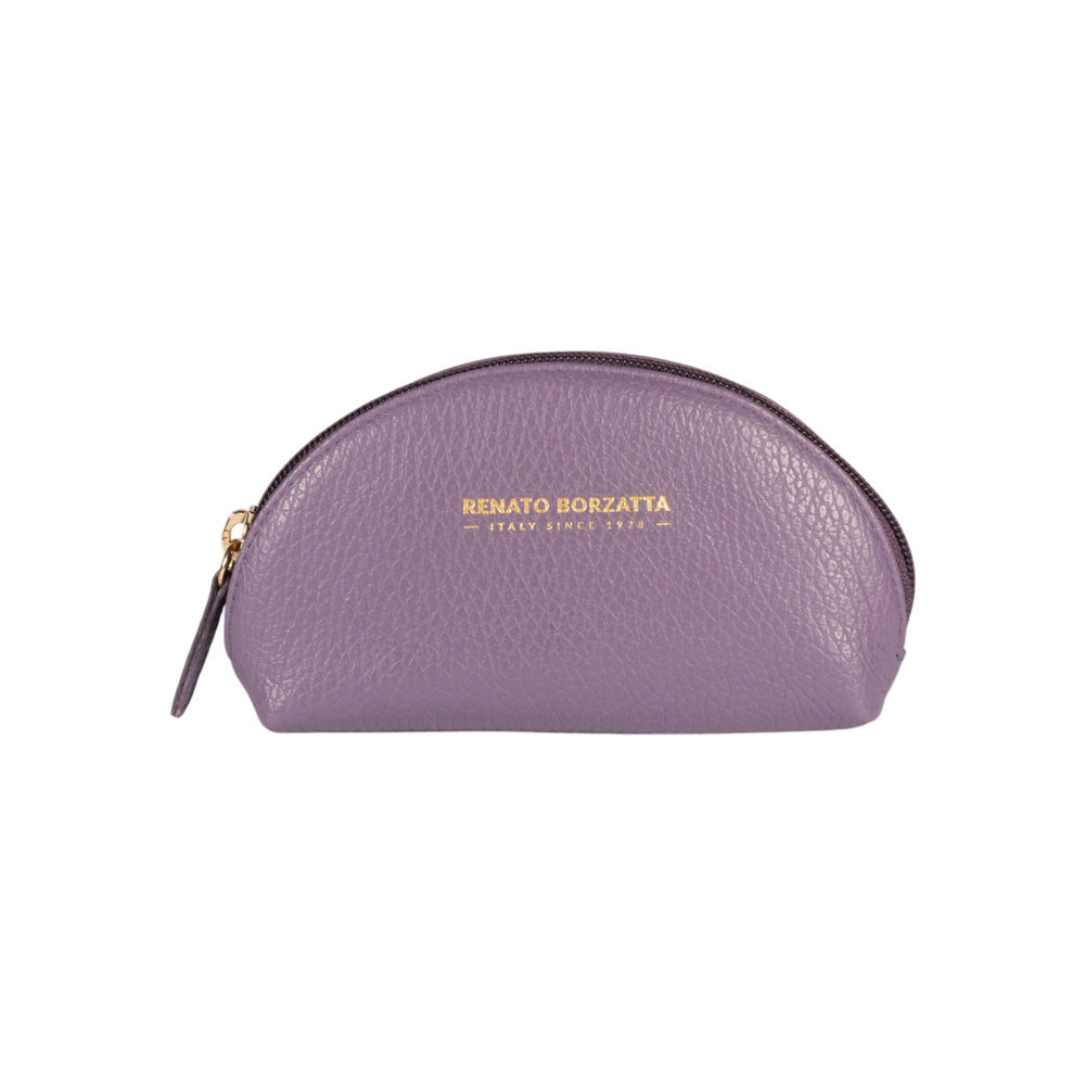 RB1089Y | Pochette a Mezzaluna Made in Italy in Vera Pelle grana Dollaro. Colore Viola-0