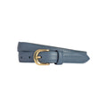 RB4021P | Cintura Donna Made in Italy in Vera Pelle grana Dollaro. Fibbia in finitura Oro Lucido. Colore Avio. Dimensioni: cm 115 x 2,0 x 0,5 (giro vita cm 100)-0