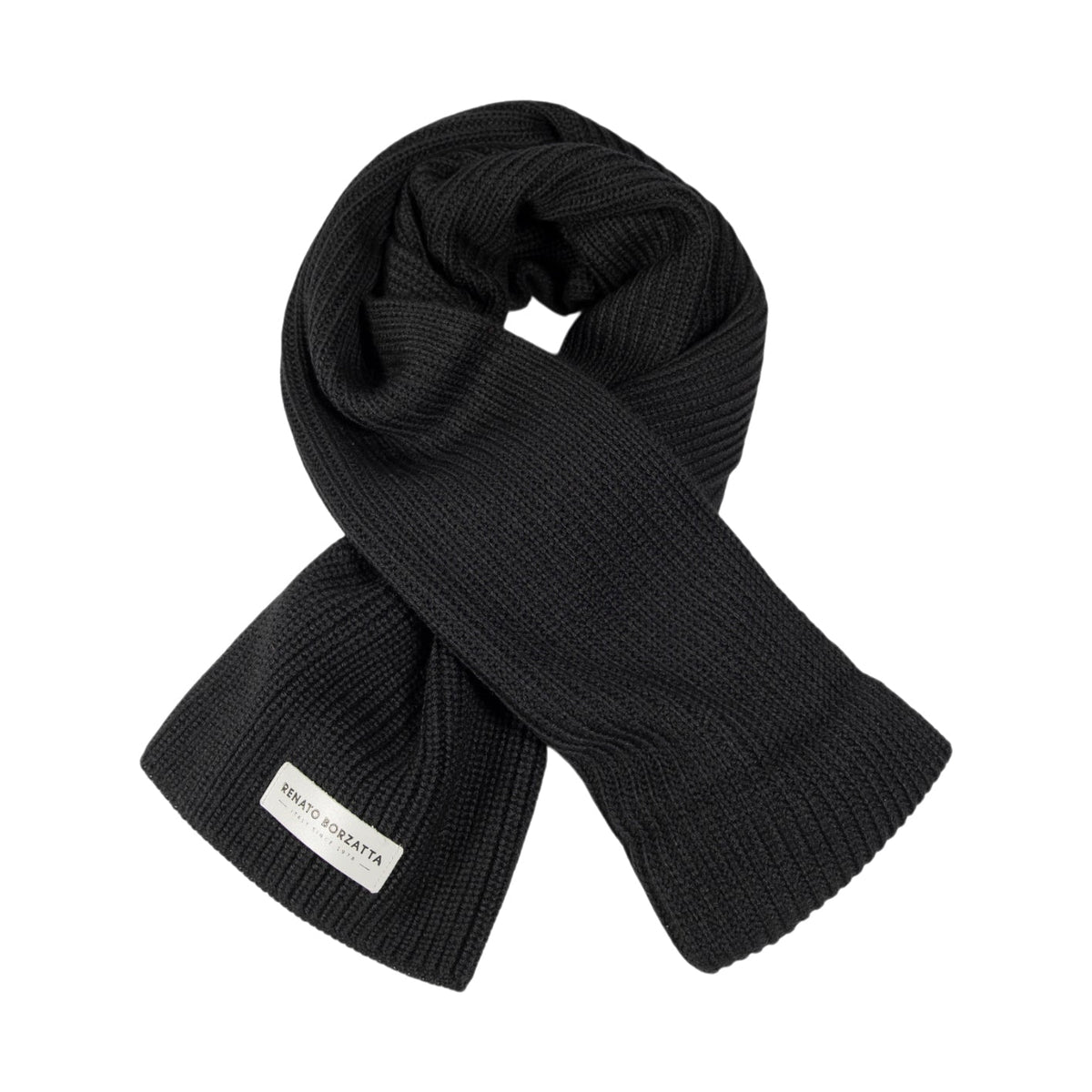 RB5004A  | Set Sciarpa e Berretto in Maglia CERVINO Misto Lana Made in Italy. Colore Nero - Taglia Unica-3
