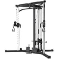 Station de musculation multifonction avec barre de traction, station d'entraînement réglable à 15 positions, noir-0