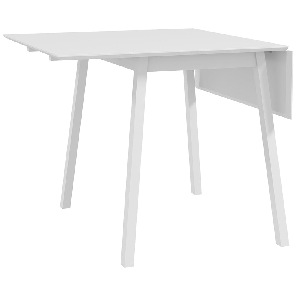 Table de cuisine pliable table à manger pliante avec plateau rabattable en bois pour 2 à 4 personnes blanc-0