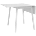Table de cuisine pliable table à manger pliante avec plateau rabattable en bois pour 2 à 4 personnes blanc-0