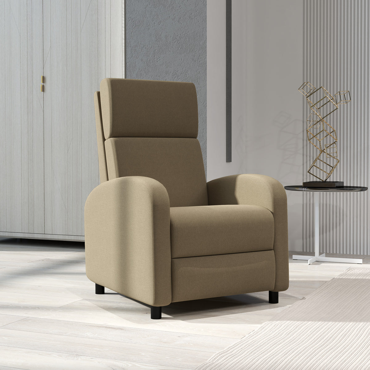 Fauteuil relax fauteuil inclinable salon fauteuil de relaxation - dossier réglable jusqu'à 160° repose-pieds intégré-8