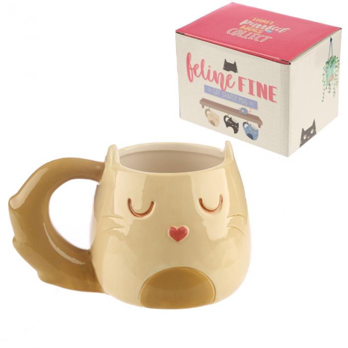 TAZZA A FORMA DI GATTO CREMA