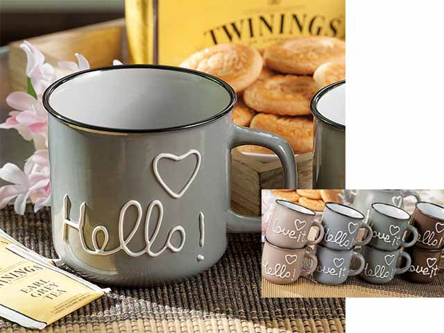TAZZA IN CERAMICA "HELLO"