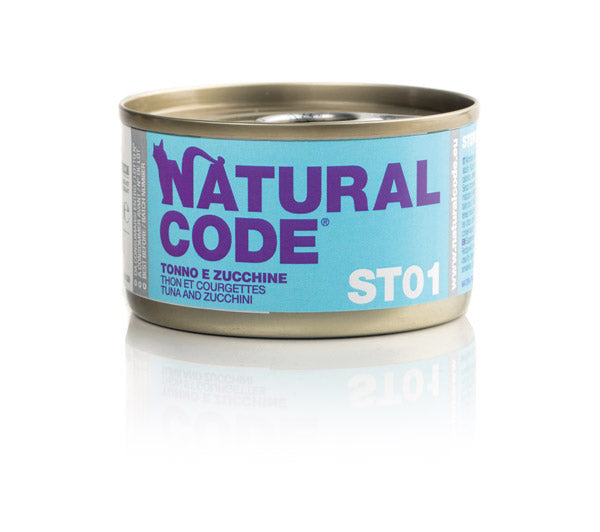 NATURAL CODE STERIL 01 TONNO & ZUCCHINE 85 GR.