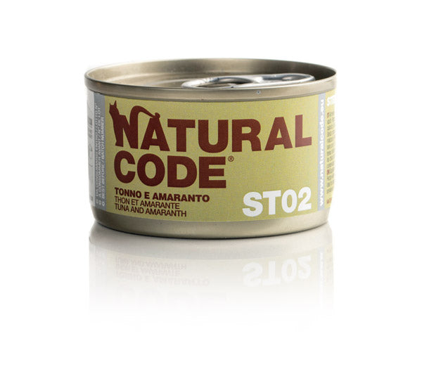 NATURAL CODE STERIL 02 TONNO & AMARANTO 85 GR.