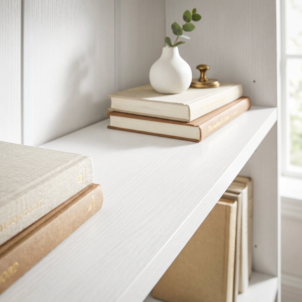 Bibliothèque étagère de rangement avec 3 compartiments et étagère réglable, 60 x 24 x 93 cm, blanc-7