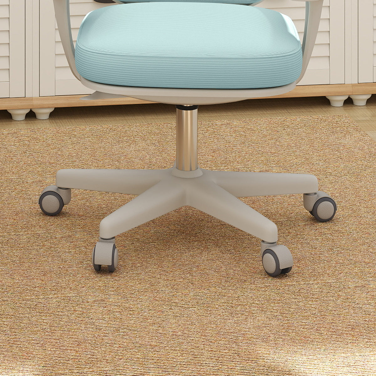 Fauteuil de bureau, chaise de bureau ergonomique en maille, hauteur réglable, 55x48x82,5-94,5cm, vert-8