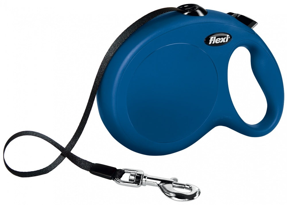 FLEXI NEW CLASSIC COMPACT GUINZAGLIO ESTENSIBILE 8M. TG. L BLU