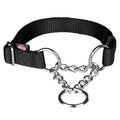 TRIXIE COLLARE PREMIUM SEMISTRANGOLO TG. M-L 35-55 CM. / 20 MM. NERO