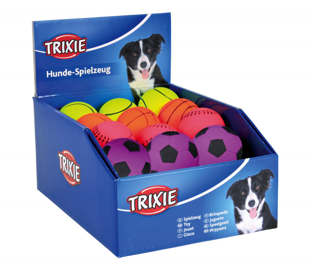 TRIXIE GIOCO PALLA FLUORESCENTE IN GOMMA Ø 6 CM.