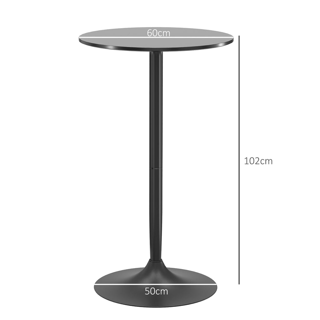Table de bar ronde table de bistro mange-debout table de cuisine style contemporain plateau peint et cadre en acier-2