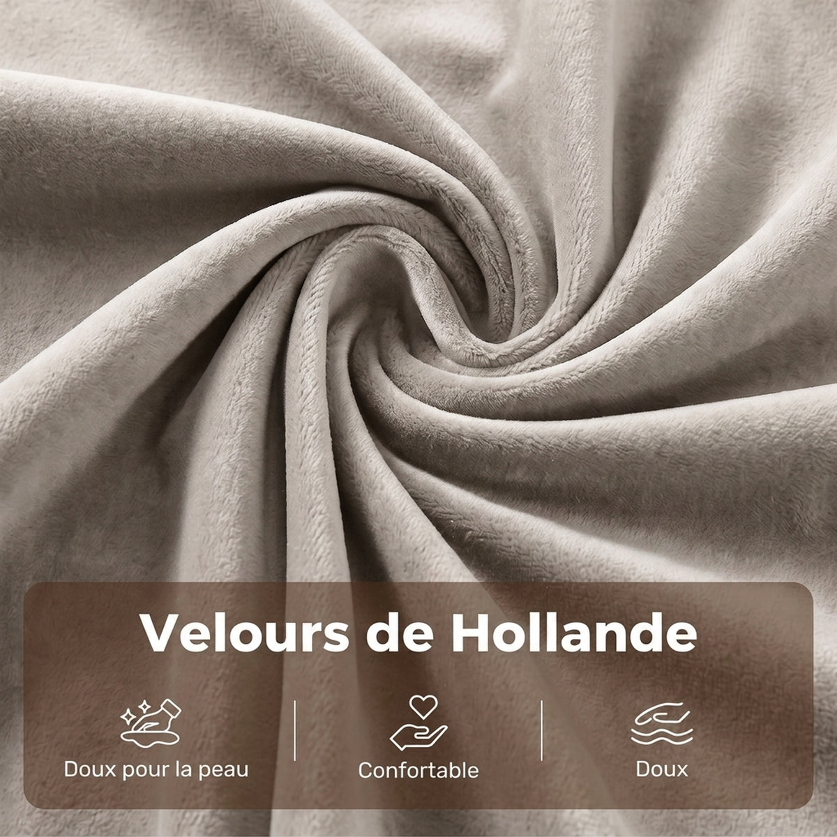 Canapé Convertible 2 Places 3 en 1, Canapé-Lit Clic Clac en Velours Hollandais, Dossier Réglable, 2 Oreillers, Beige-6