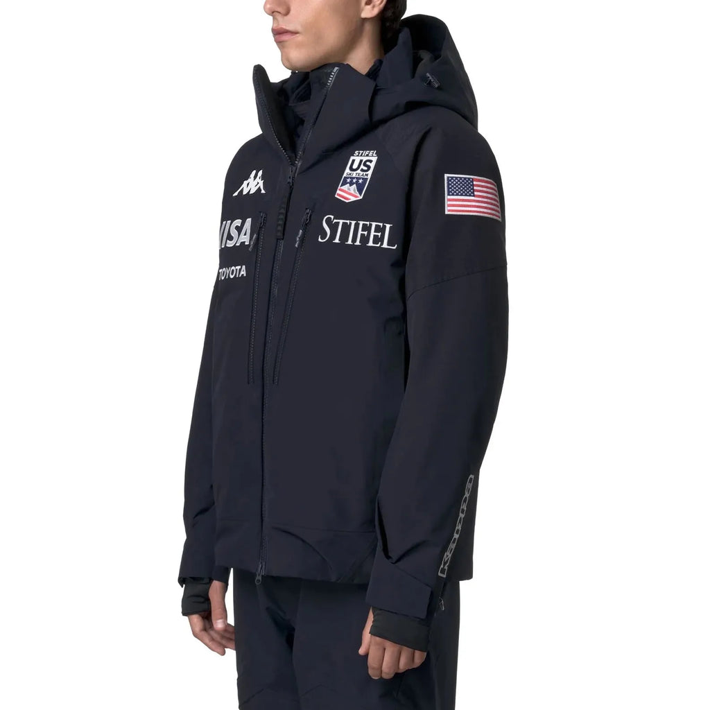 US Ski Team pro insulated parka jacket Winter Olympics 2026 Navy - Kappa-1