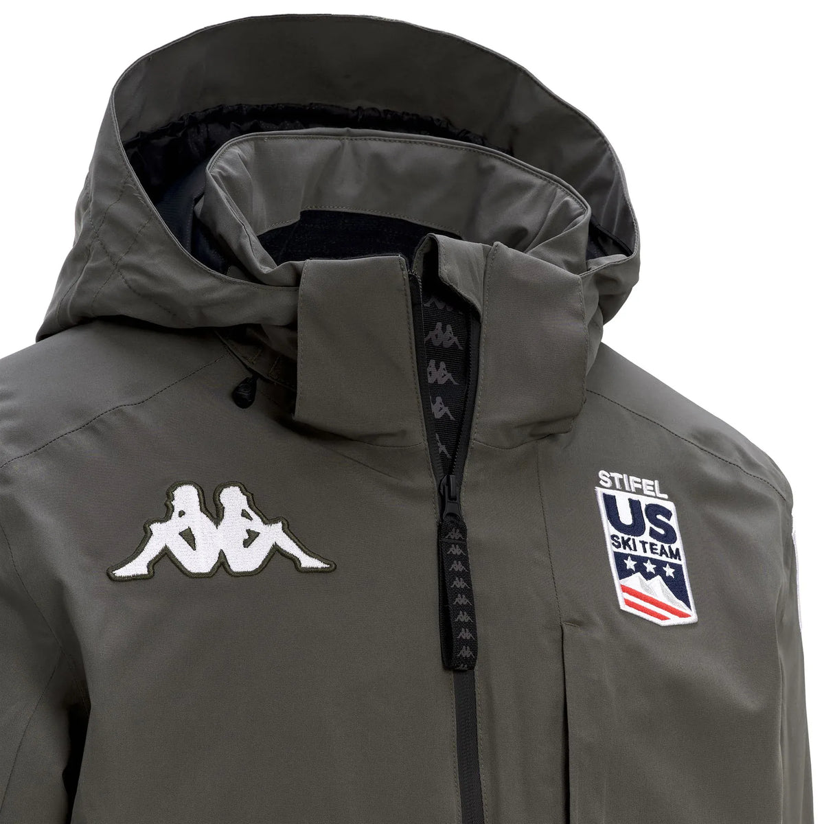 US Ski Team official waterproof padded jacket Winter Olympics 2026 Green - Kappa-4