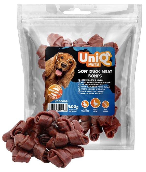 UNIQ PETS DOG SNACKS OSSI MORBIDI GUSTO ANATRA 500 GR.