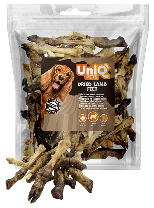 UNIQ PETS DOG SNACKS ZAMPE DI AGNELLO ESSICCATE 300 GR.