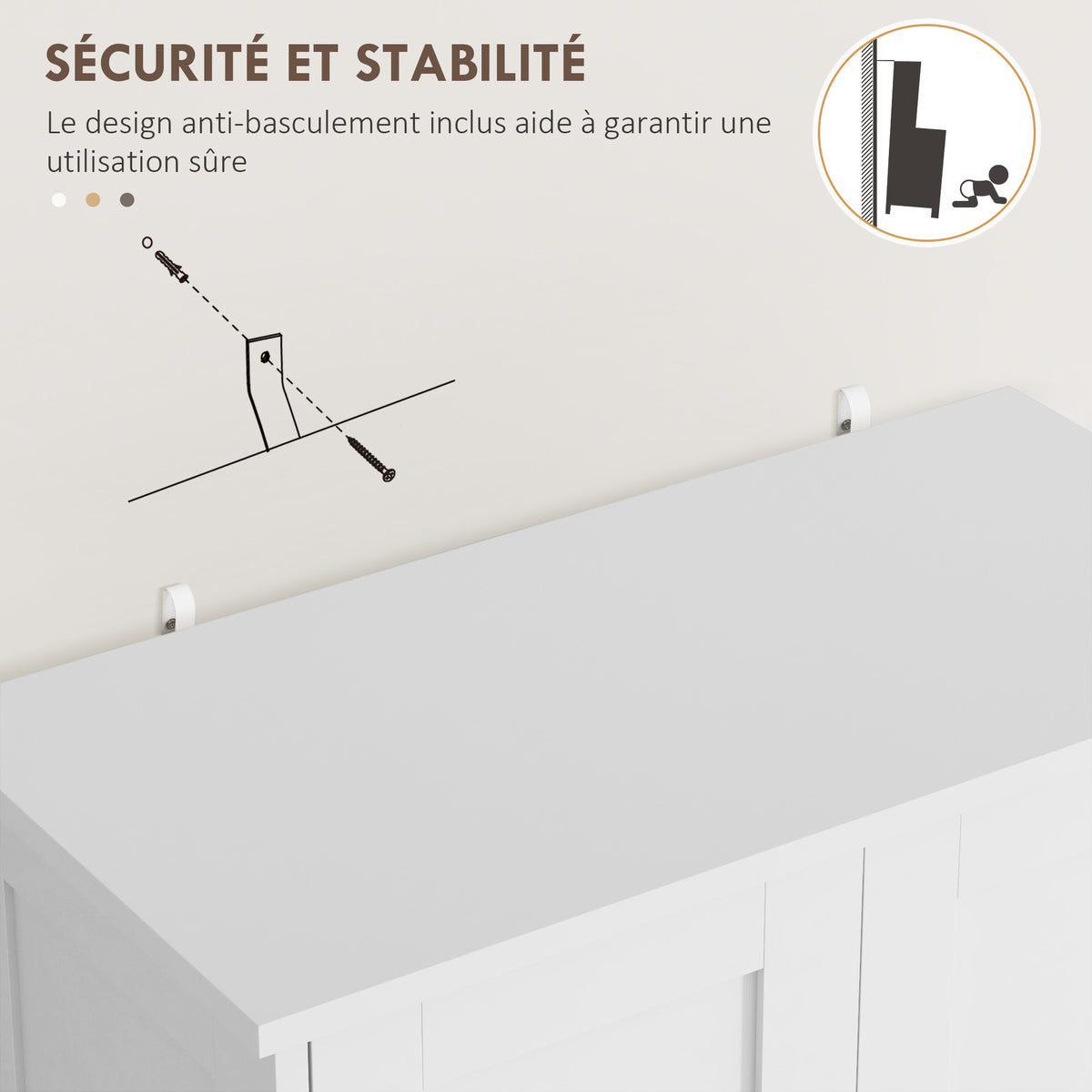 Armoire de cuisine buffet cuisine avec placards, étagères réglables, tiroir, 60 x 30 x 128 cm, blanc-6