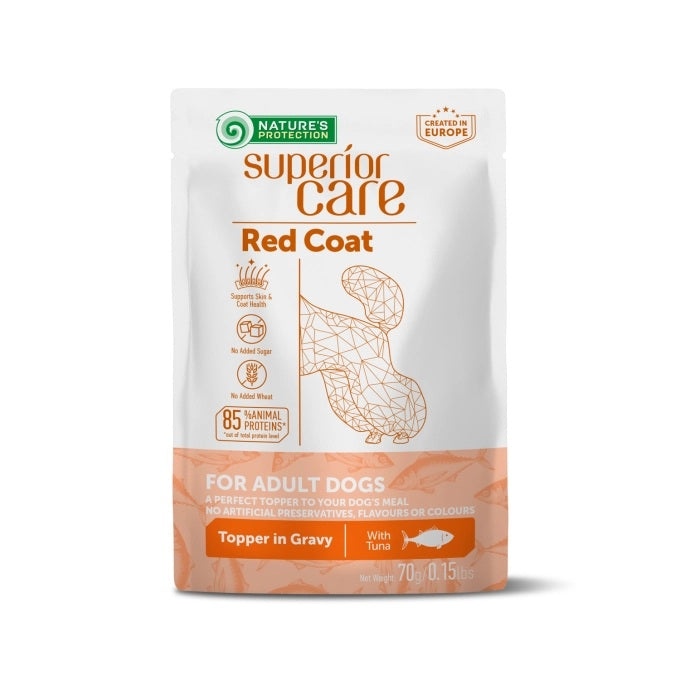 NATURE'S PROTECTION DOG POUCH RED COAT TONNO 70 GR.