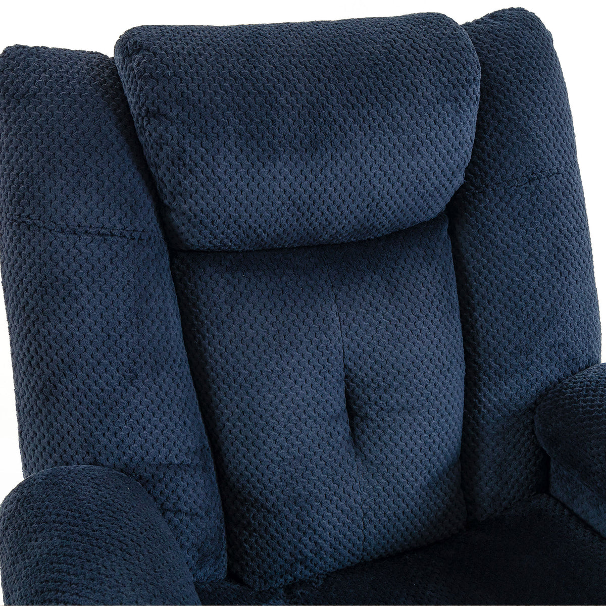Fauteuil Releveur Électrique Massage Vibration et Chaleur, Fauteuil Relax Électrique en Velours, Dossier Inclinable Bleu-9
