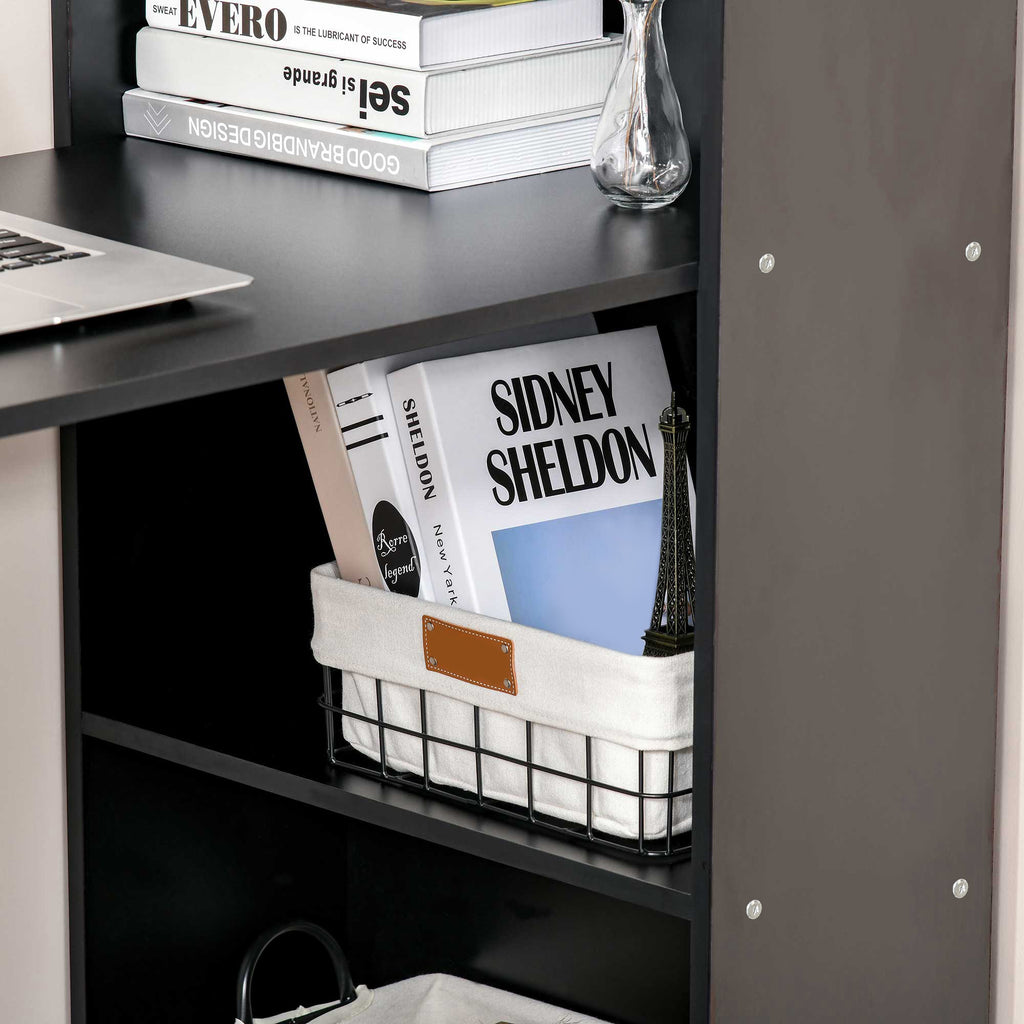 Bureau informatique, bureau avec rangement, 6 compartiments ouverts, table d'ordinateur pour chambre, studio-7
