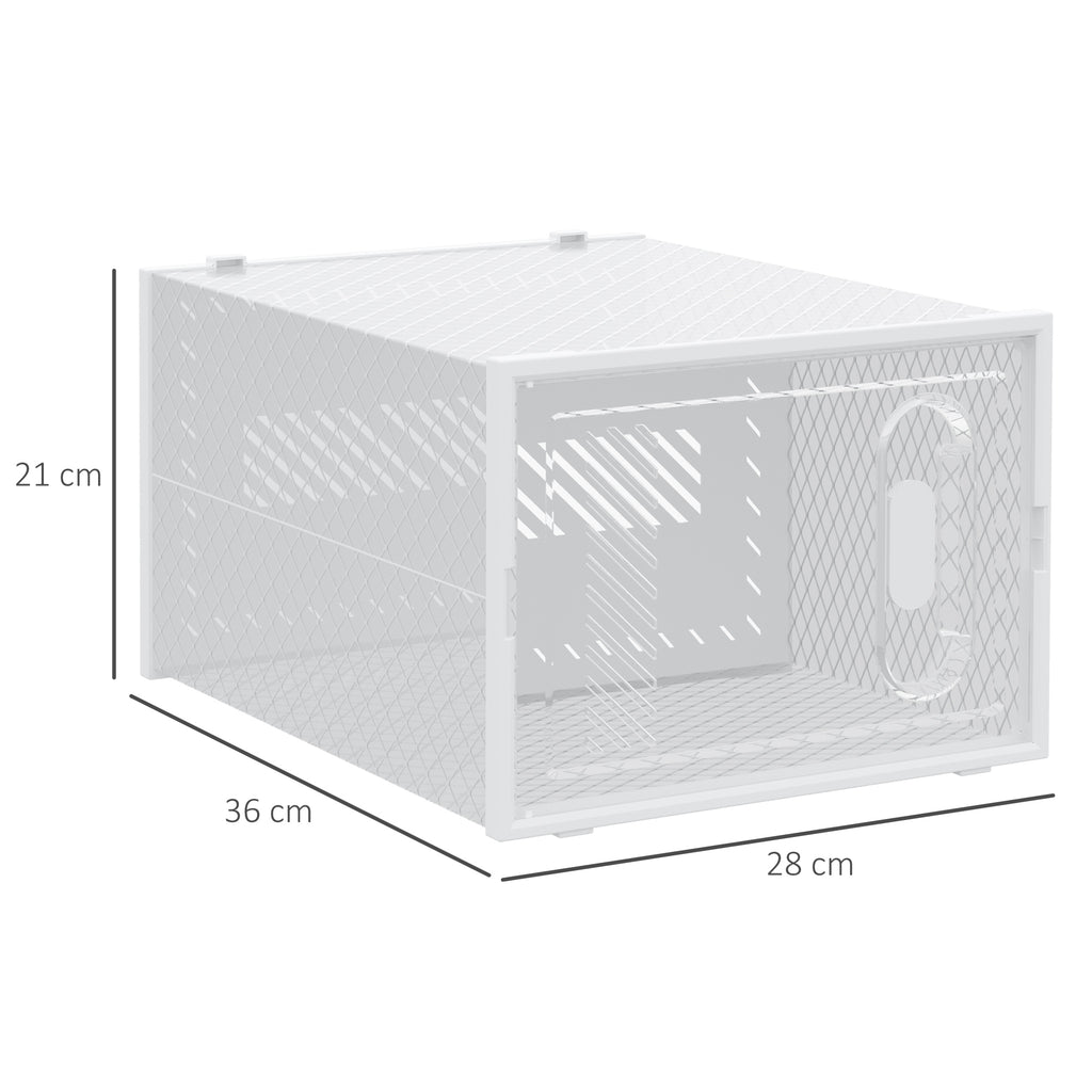 Meuble de rangement modulable, 8 cubes, meuble à chaussures empilables, vêtements, livres, jouets, blanc et transparent-2