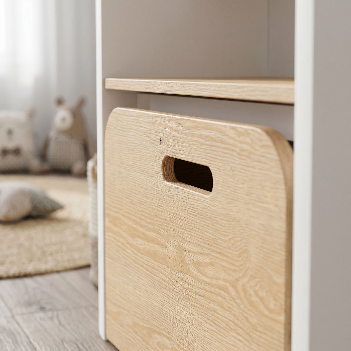 Bureau et Chaise pour Enfant 5 en 1 avec Bibliothèque et Banc Coffre à Roulettes, pour 3 à 8 Ans, Blanc-9