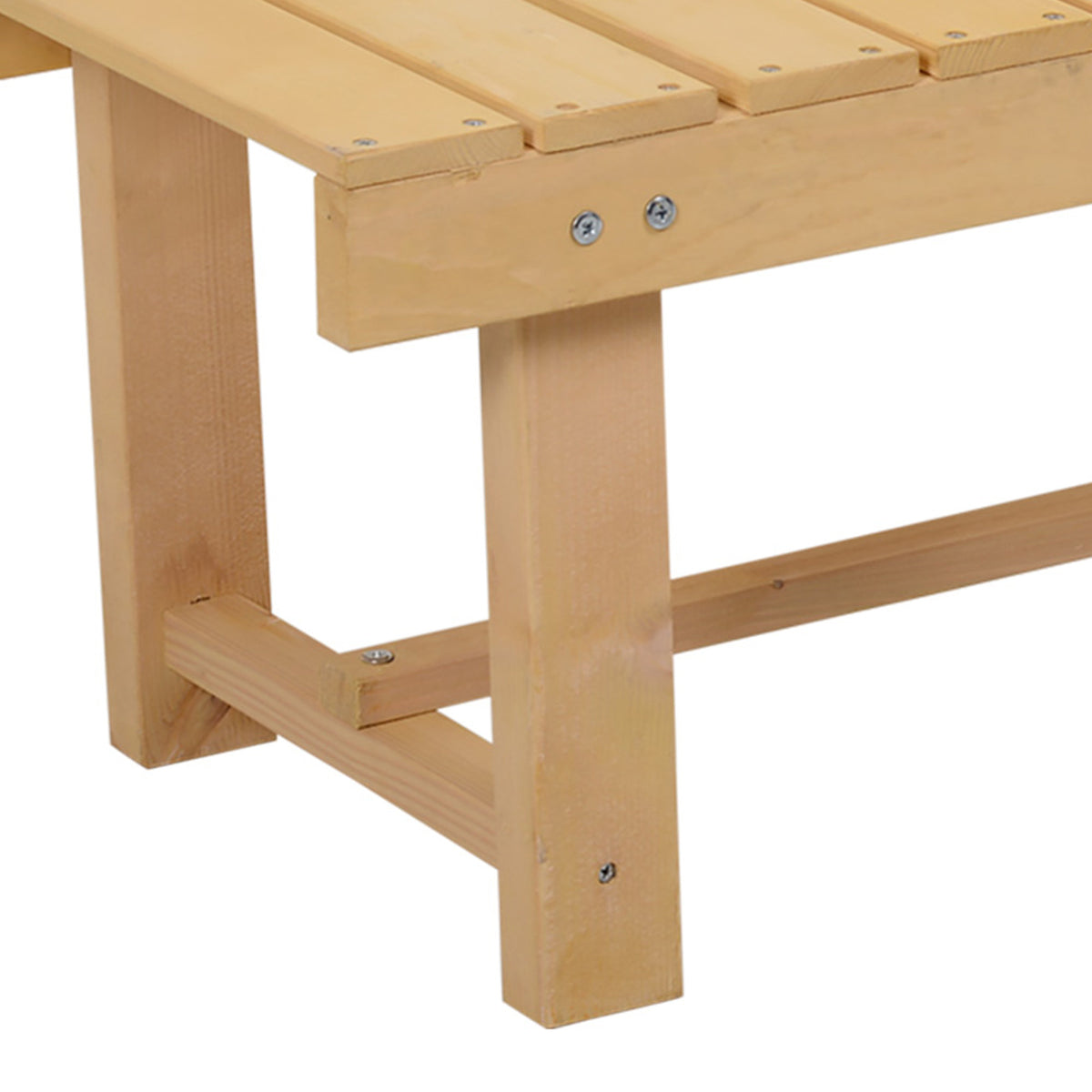 Banc de Jardin 2 Places Style Rural Chic Assise à Lattes dim. 110L x 38l x 35H cm Bois de Sapin pré-huilé-6