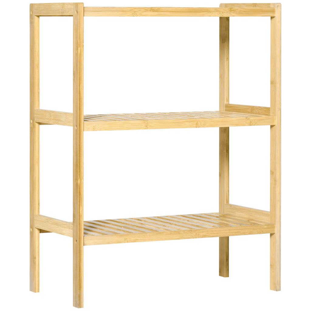 Étagère de rangement, étagère en bambou à 3 niveaux, bibliothèque pour salon, chambre et bureau, 62 x 33 x 80 cm-9
