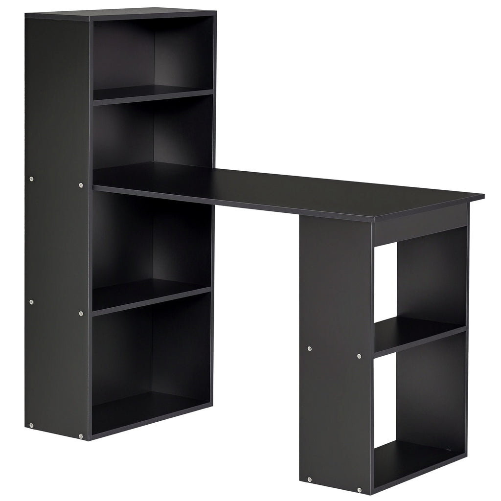 Bureau informatique, bureau avec rangement, 6 compartiments ouverts, table d'ordinateur pour chambre, studio-0