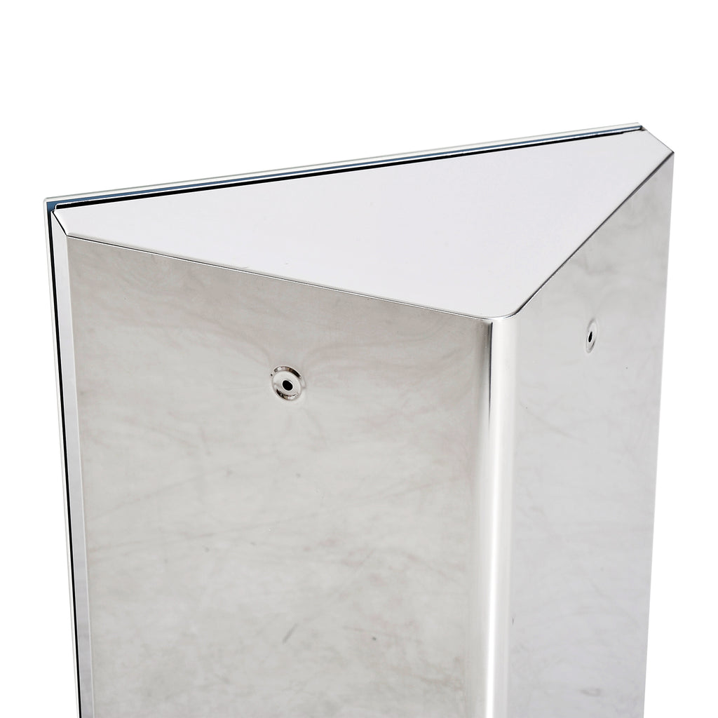 Armoire Miroir Salle de Bain Armoire de Toilette Murale Meuble d'angle 2 étagères dim. 30L x 18,4l x 60H cm Acier INOX.-8