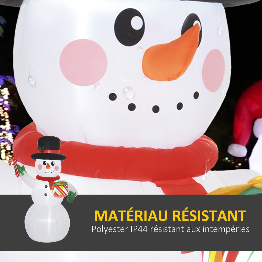 Pupazzo di neve gonfiabile di Natale 180 cm con luci LED e gonfiatore