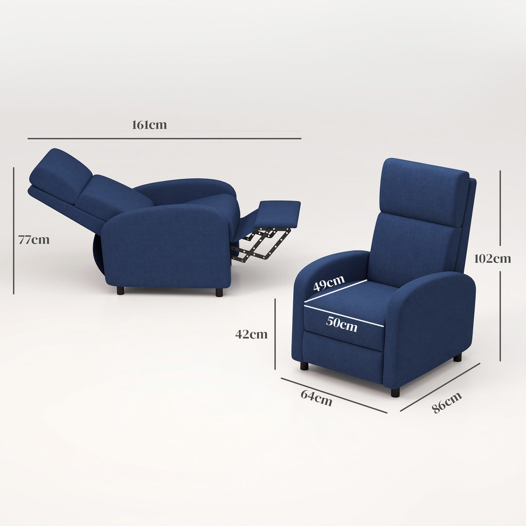 Fauteuil relax fauteuil inclinable salon fauteuil de relaxation - dossier réglable jusqu'à 160° repose-pieds intégré-2