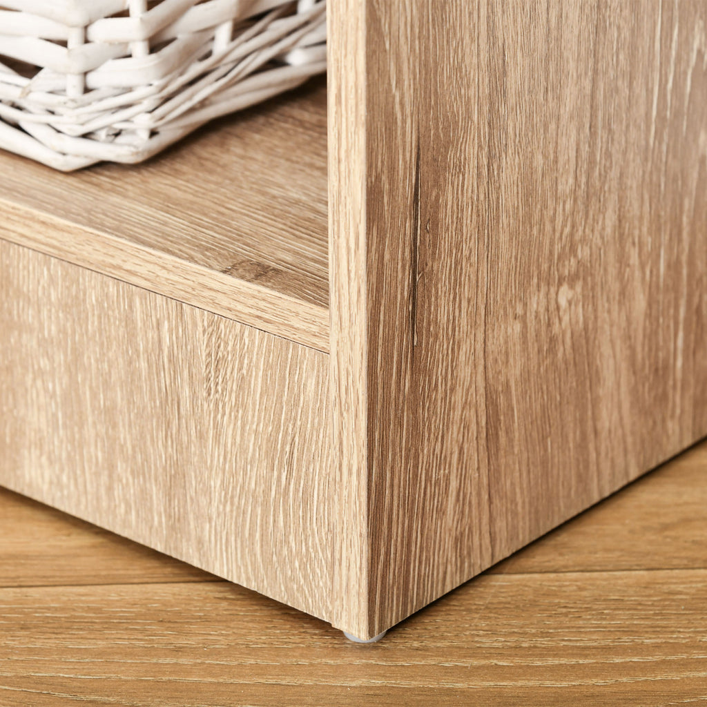 Bibliothèque, étagère de rangement à 5 niveaux avec étagères réglables, 63 x 29,2 x 176 cm, bois naturel-6