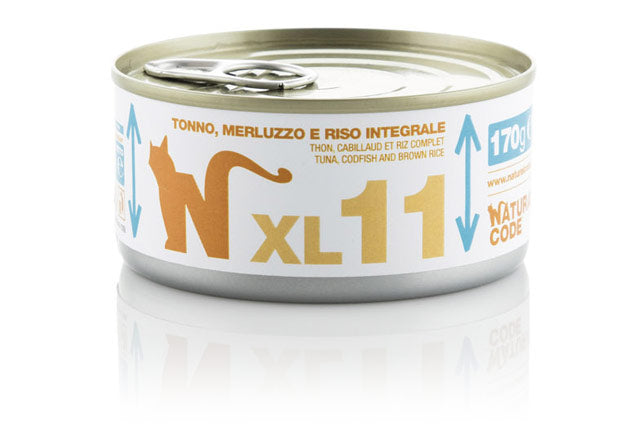 NATURAL CODE XL11 TONNO, MERLUZZO & RISO INTEGRALE 170 GR.