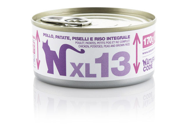 NATURAL CODE XL13 POLLO, PATATE, PISELLI & RISO INTEGRALE 170 GR.