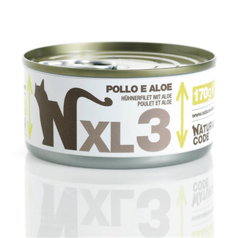 NATURAL CODE XL3 POLLO & ALOE 170 GR.
