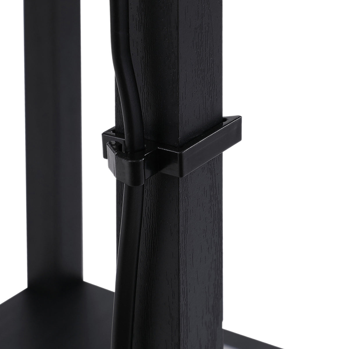 Lampadaire étagère 26L x 26l x 160H cm 3 étagères 4 Niveaux MDF Noir-7
