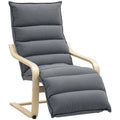 Fauteuil Salon, Fauteuil d'Appoint Rembourré en Velours, Repose-Pieds Réglable, Structure Acier, 67x93x105cm, Gris Foncé-0