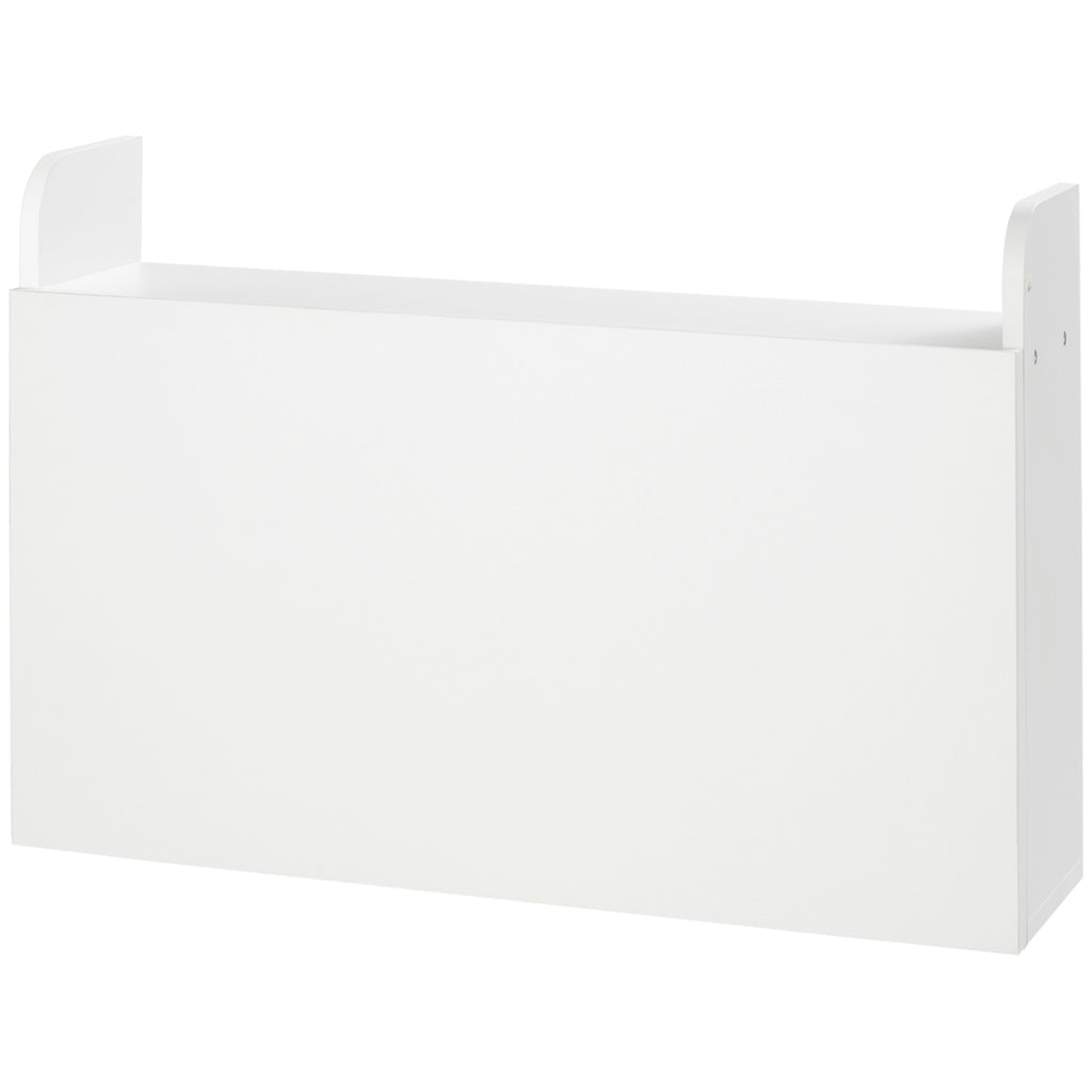Bureau suspendu table murale table d'ordinateur murale et tablette rabattable avec rangements - 77 x 20 x 51 cm-9
