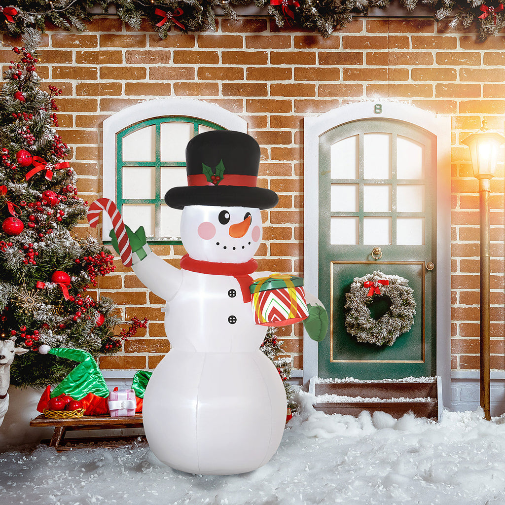 Pupazzo di neve gonfiabile di Natale 180 cm con luci LED e gonfiatore