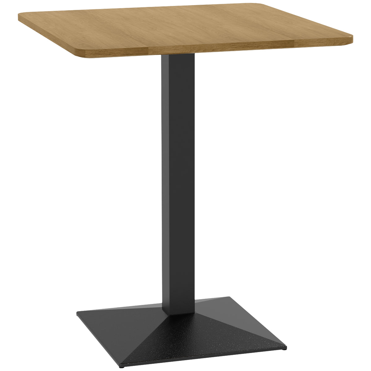 Table à Manger Carrée pour 2 Personnes 70x70x75cm Table de Cuisine Plateau Effet Bois Piétement en Acier Marron Foncé-0