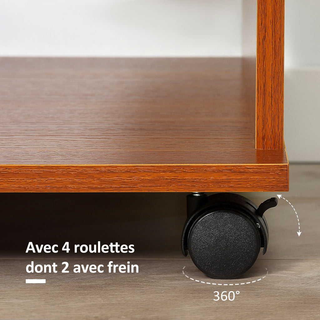Armoire penderie Armoire de Rangement Mobile Panneaux de Particules Coloris Noyer-4