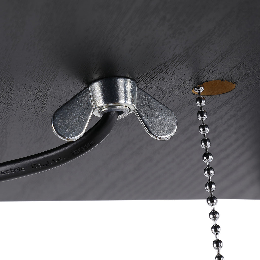 Lampadaire étagère 26L x 26l x 160H cm 3 étagères 4 Niveaux MDF Noir-8