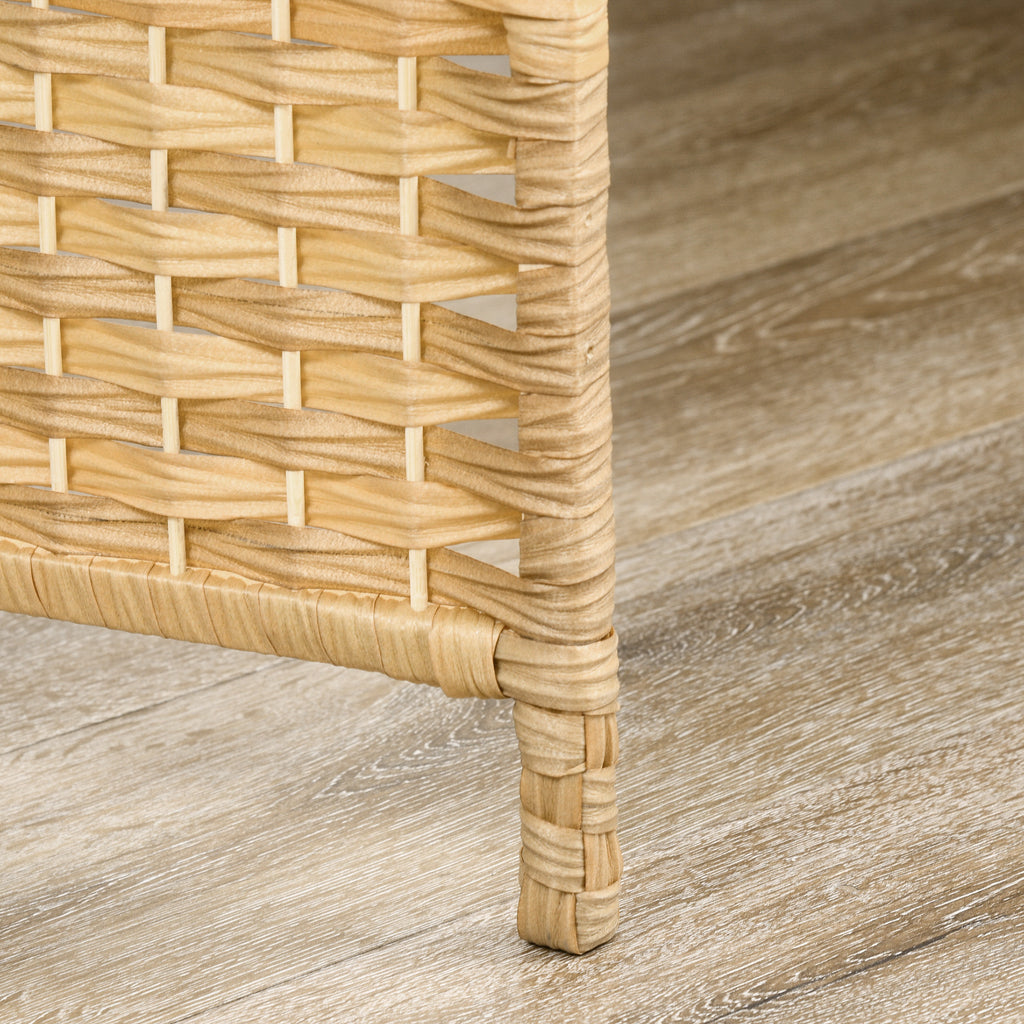 Paravent intérieur en bois 3 panneaux séparateur de pièce pliable pour salon chambre 135 x 180 cm bois naturel-8