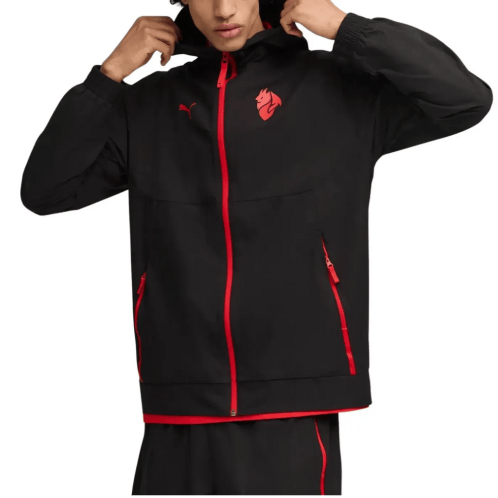 AC Milan black woven presentation soccer tracksuit 2025/26 - Puma-0