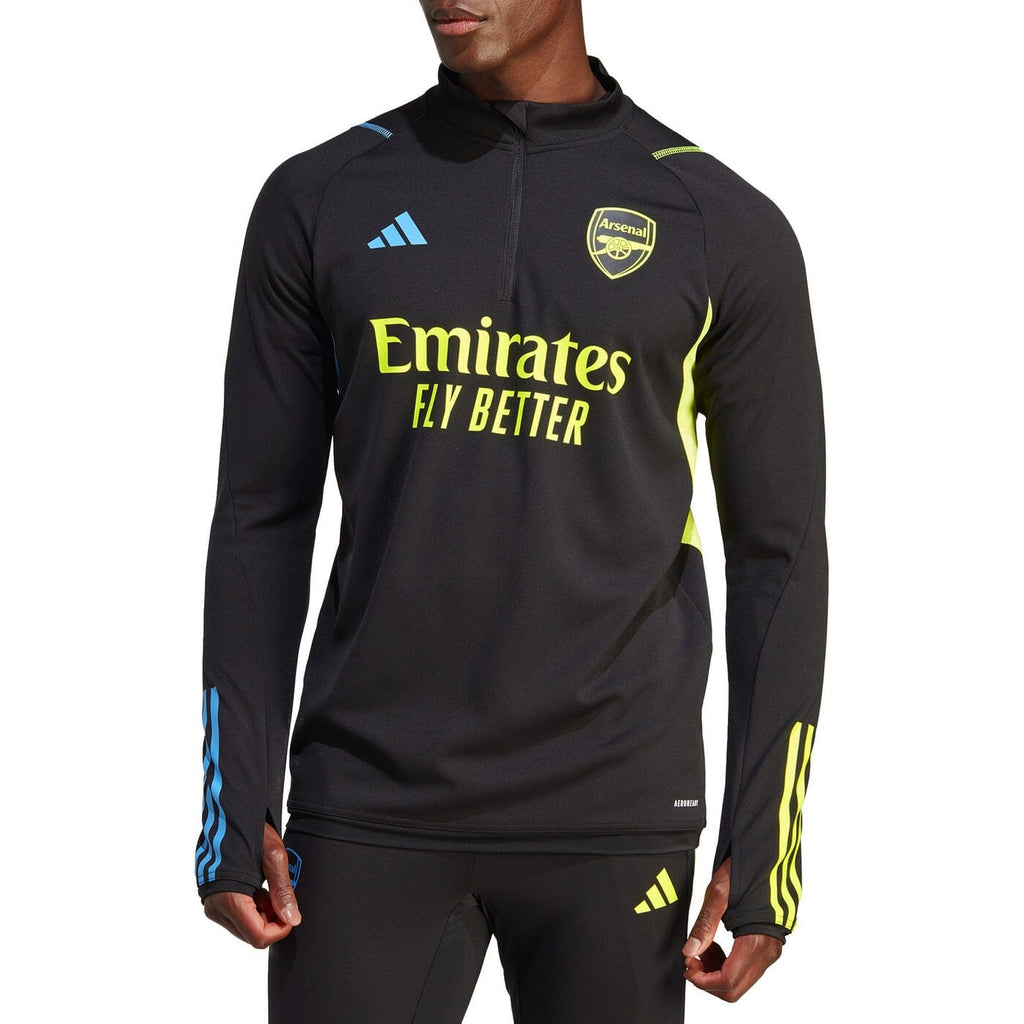 Arsenal black training technical soccer tracksuit 2023/24 - Adidas-0