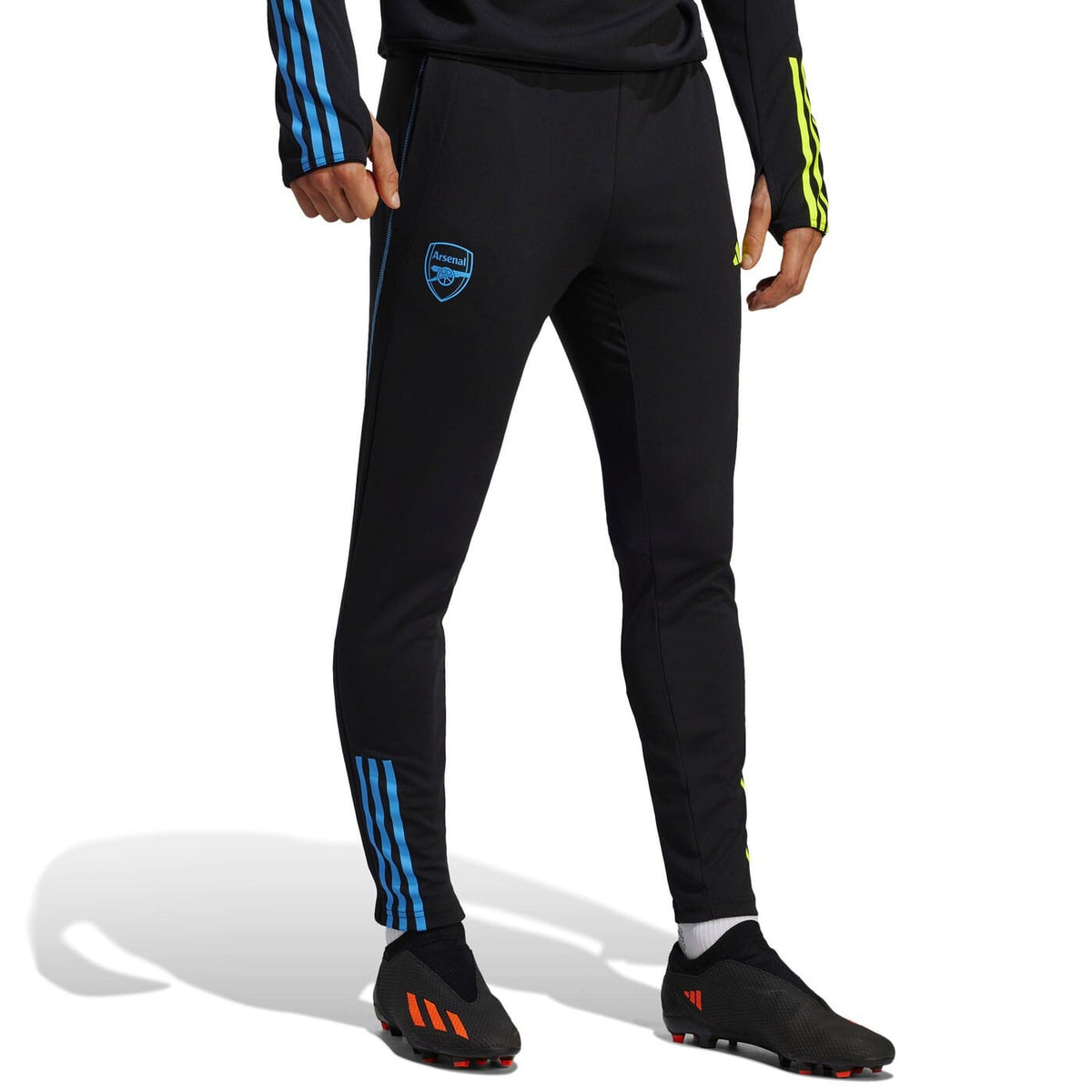Arsenal black training technical soccer tracksuit 2023/24 - Adidas-3